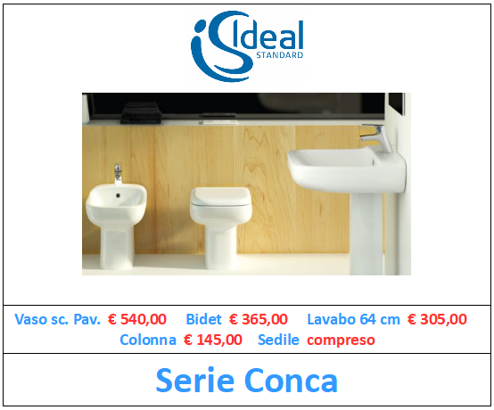 sanitari ideal standard serie conca a roma