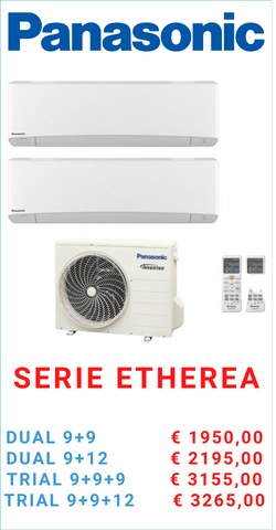 climatizzatore PANASONIC SERIE etherea dual trial a roma