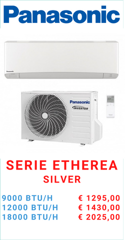 mt termoidraulica climatizzatore PANASONIC SERIE ETHEREA silver a roma