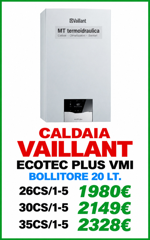 CALDAIA VAILLANT ECOTEC PLUS CON BOLLITORE A ROMA