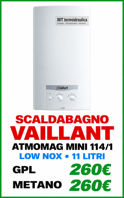 SCALDABAGNO VAILLANT TURBOMAG A ROMA - MT termoidraulica VAILLANT ATMOMAG MINI roma