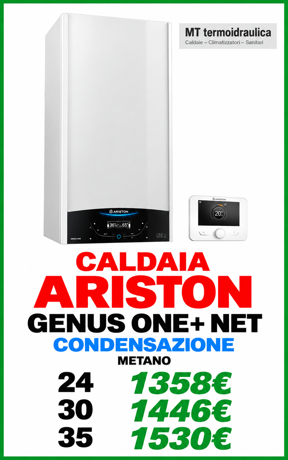 Caldaia Ariston Genus One+ Net-9 roma